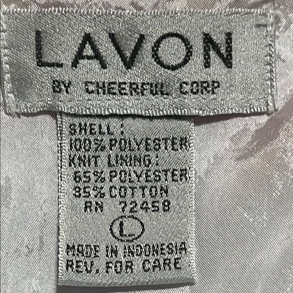 LAVON  90’S VINTAGE MENS, PEACH PRINT TRACK JACKET SIZE L - Picture 3 of 13